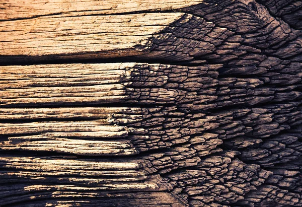 古风化褐木的细部 — 图库照片