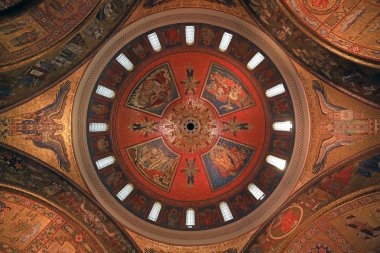 St Louis, Missouri, Amerika Birleşik Devletleri - 18 Ağustos 2017: Saint Louis St Louis, Missouri Lindell Bulvarı'nda katedral Bazilikası kutsal.