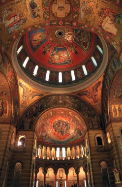 St Louis, Missouri, Amerika Birleşik Devletleri - 18 Ağustos 2017: Saint Louis St Louis, Missouri Lindell Bulvarı'nda katedral Bazilikası kutsal.