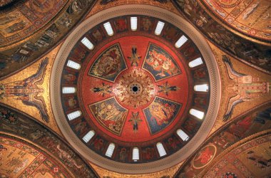 St Louis, Missouri, Amerika Birleşik Devletleri - 18 Ağustos 2017: Saint Louis St Louis, Missouri Lindell Bulvarı'nda katedral Bazilikası kutsal.