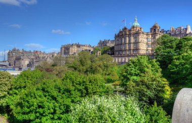 Princes street bahçeleri Edinburgh, İskoçya.