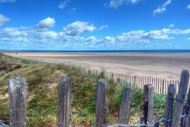 West Sands Beach'te St Andrews, Scotland.