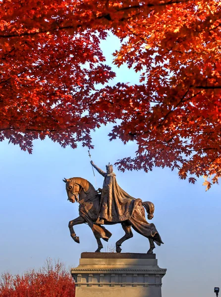 Novembro 2017 Louis Missouri Folhagem Outono Torno Estátua Apoteose Louis — Fotografia de Stock