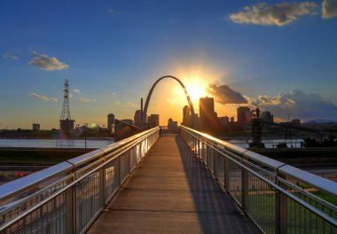 St. Louis, Missouri manzarası Malcolm W. Martin anıt Parkı '.