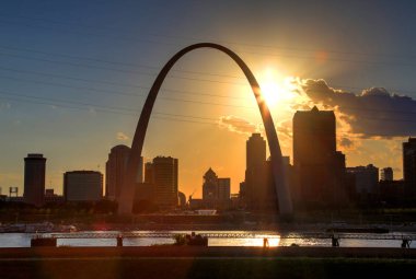 St. Louis, Missouri manzarası Malcolm W. Martin anıt Parkı '.