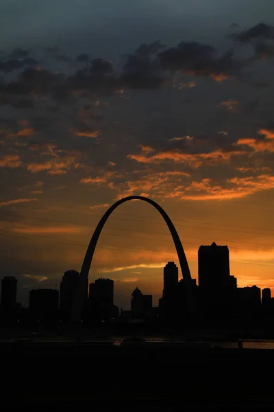 Sunset Gateway Arch Louis Missouri — Stock Photo, Image