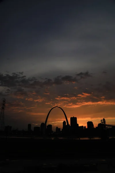 Sunset Gateway Arch Louis Missouri — Stock Photo, Image