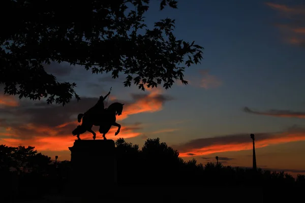 Julio 2017 Louis Missouri Puesta Sol Sobre Apoteosis San Luis —  Fotos de Stock