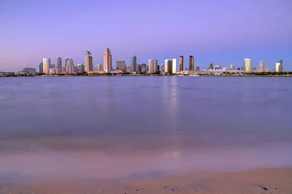 Solnedgången Över San Diego Skyline Över San Diego Bay Från — Stockfoto