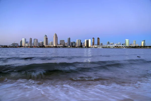 Solnedgången Över San Diego Skyline Över San Diego Bay Från — Stockfoto
