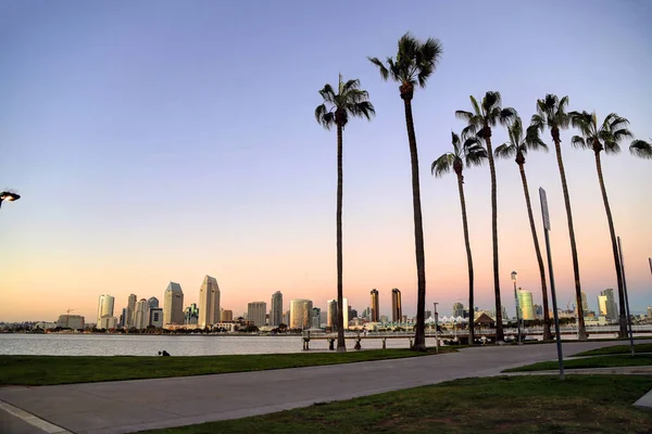 Horizonte San Diego Califórnia Partir Ilha Coronado — Fotografia de Stock