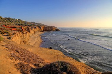 San Diego dışında Güney Kaliforniya sahil peyzaj.