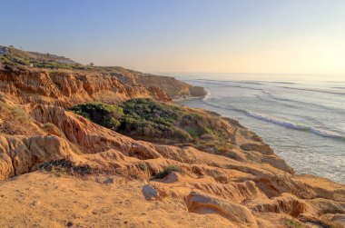 San Diego dışında Güney Kaliforniya sahil peyzaj.
