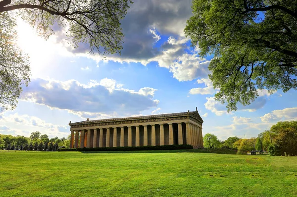 Der Parthenon Nashville Tennessee Ist Ein Maßstabsgetreuer Nachbau Des Ursprünglichen — Stockfoto
