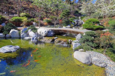 San Diego, Kaliforniya, ABD - 9 Şubat 2018: Japon Dostluk Bahçesi San Diego'da bulunan Balboa Park