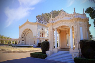 San Diego, California, Amerika Birleşik Devletleri - 5 Şubat 2018: Spreckels Organ Pavilion, Balboa Park, biri dünyanın en büyük açık boru organ evleri San Diego bir yapıda olduğunu.