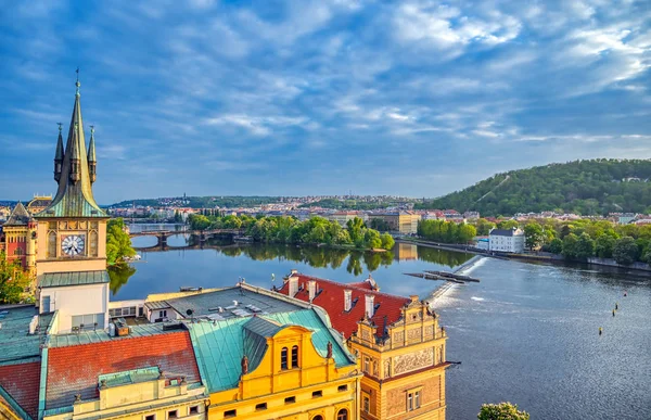 Rooftops Vltava River Prague Czech Republic — Stock Photo, Image