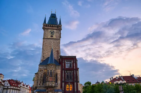 Çek Cumhuriyeti Nin Başkenti Prag Daki Eski Belediye Binası Eski — Stok fotoğraf