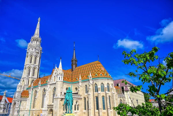 Kyrkan Antagandet Buda Slott Mer Känd Som Matthias Kyrkan Som — Stockfoto