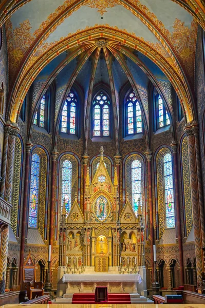 Budapest Hungary May 2019 Interior Church Assumption Buda Castle More — Stock Photo, Image