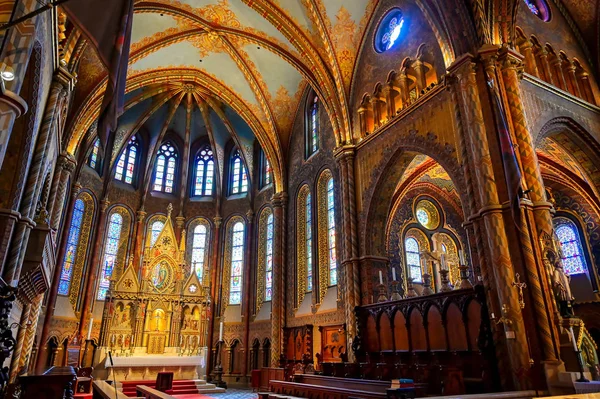 Budapest Hungary May 2019 Interior Church Assumption Buda Castle More — Stock Photo, Image