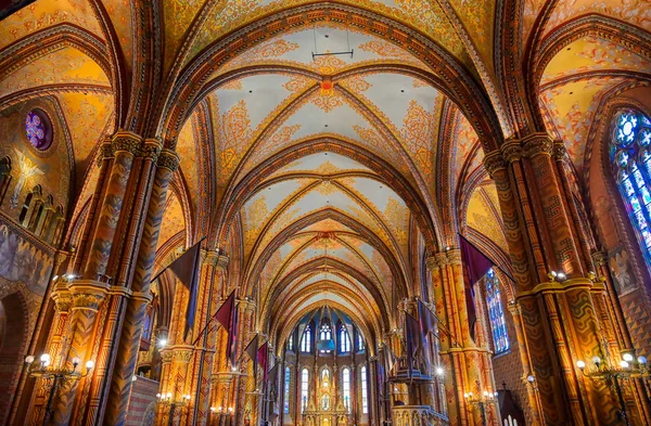 Budapeste Hungria Maio 2019 Interior Igreja Assunção Castelo Buda Mais — Fotografia de Stock