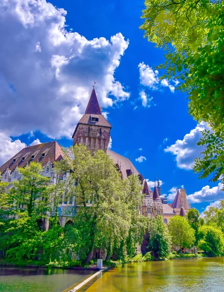 Замок Вайдахуньяд Расположенный Городском Парке Будапешта Венгрия — стоковое фото