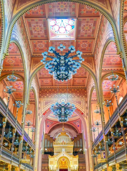 Budapest Hungría Mayo 2019 Interior Sinagoga Calle Dohany Construida 1859 — Foto de Stock