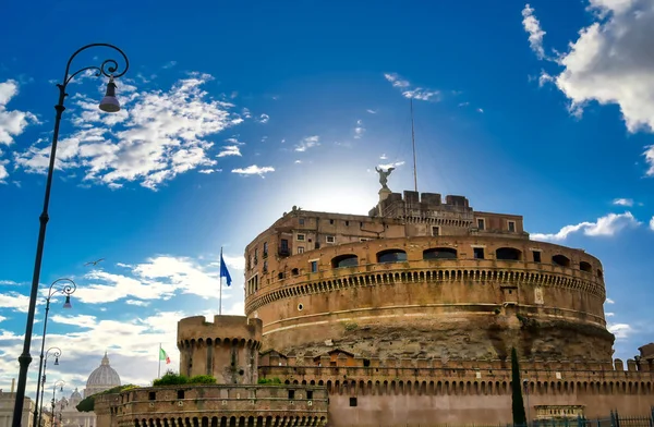Castel Sant Angelo Located Tiber River Rome Italy — стоковое фото