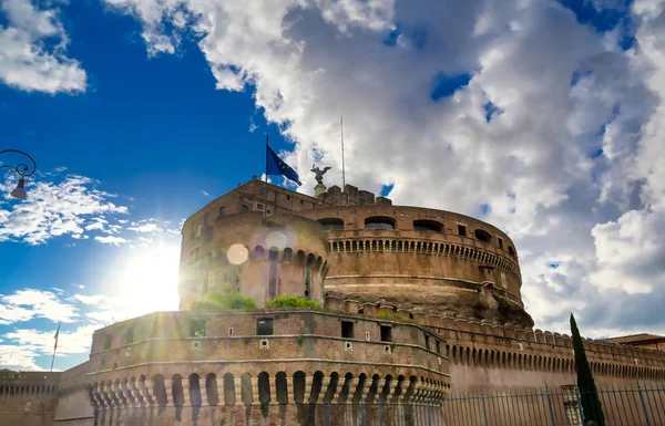 Castel Sant Angelo Located Tiber River Rome Italy — стоковое фото