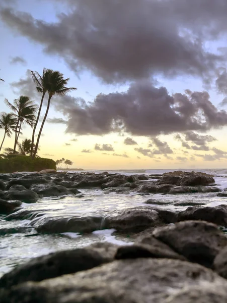 Sonnenaufgang Über Der Küste Von Kauai Hawaii — Stockfoto