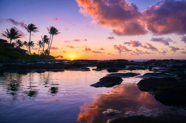 Alba Sulla Costa Kauai Hawaii — Foto Stock