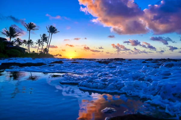 Zonsopgang Voor Kust Van Kauai Hawaï — Stockfoto