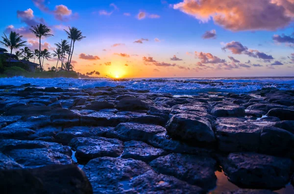 Alba Sulla Costa Kauai Hawaii — Foto Stock