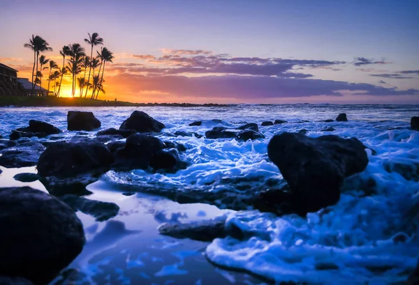 Alba Sulla Costa Kauai Hawaii — Foto Stock