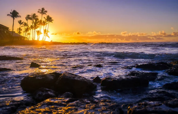 Sunrise Beach Kauai Hawaii — Stock Photo, Image