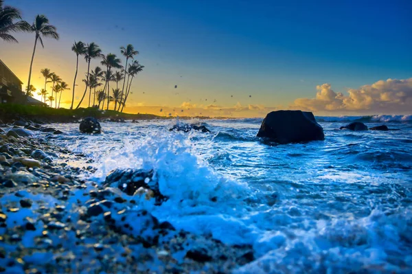 Sunrise Beach Kauai Hawaii — Stock Photo, Image