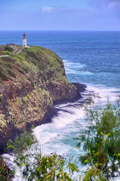 The Kilauea Lighthouse on the coast of Kauai, Hawaii.