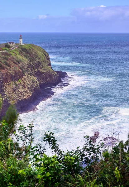 The Kilauea Lighthouse on the coast of Kauai, Hawaii.
