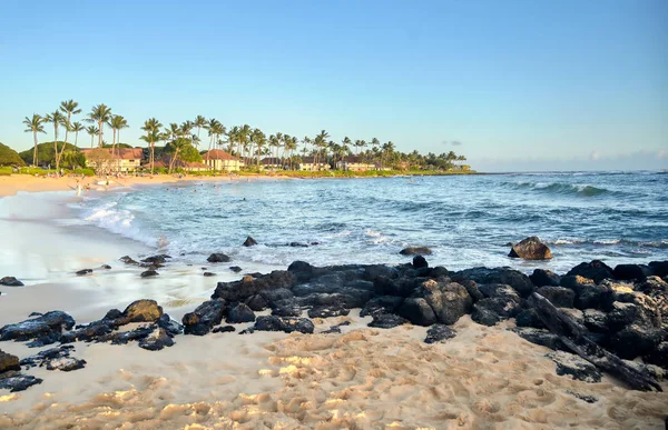 Puesta Sol Sobre Costa Kauai Hawai —  Fotos de Stock