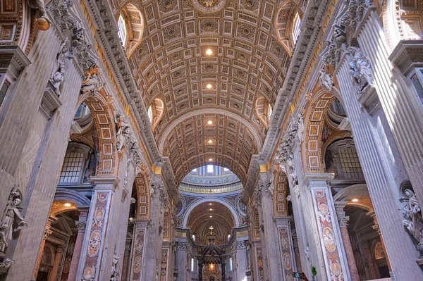 Vatikán Května 2019 Interiér Baziliky Petra Náměstí Petra Vatikánu — Stock fotografie