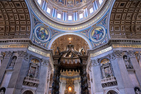 Vatican Mai 2019 Interiorul Bazilicii Petru Din Piața Petru Din — Fotografie, imagine de stoc