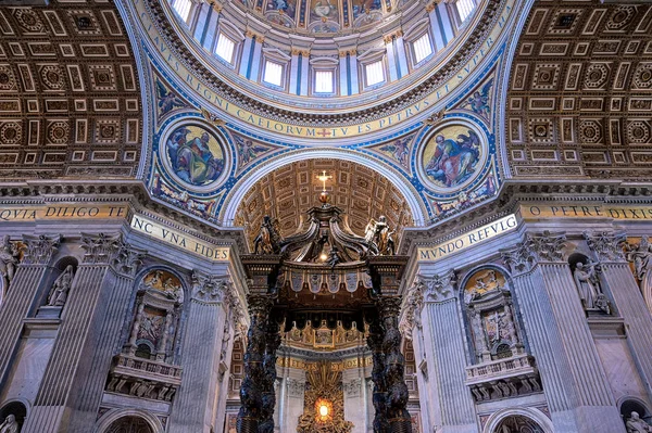 Cité Vatican Mai 2019 Intérieur Basilique Saint Pierre Place Saint — Photo