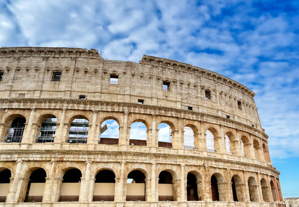 The Colosseum located in Rome, Italy.