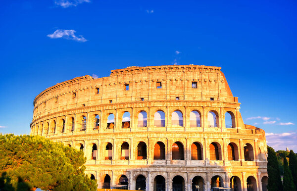 The Colosseum located in Rome, Italy