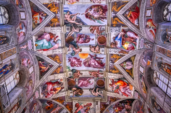 Città Del Vaticano Vaticano Maggio 2019 Soffitto Della Cappella Sistina — Foto Stock