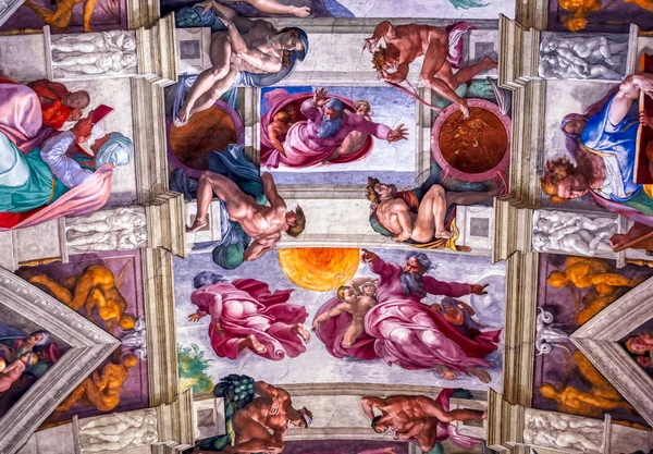 Città Del Vaticano Vaticano Maggio 2019 Soffitto Della Cappella Sistina — Foto Stock