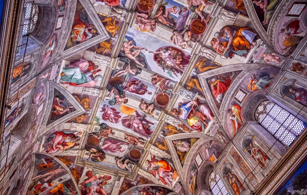 Cité Vatican Vatican Mai 2019 Plafond Chapelle Sixtine Située Vatican — Photo