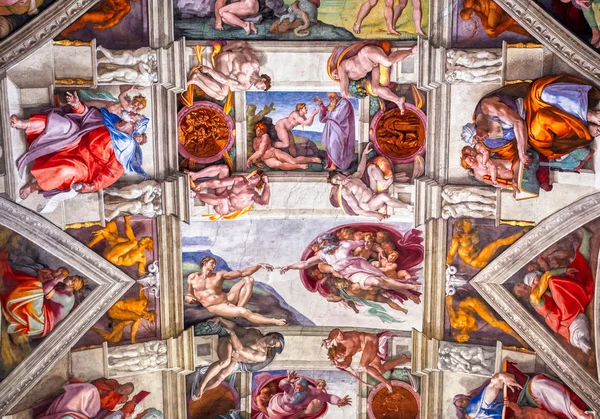 Città Del Vaticano Vaticano Maggio 2019 Soffitto Della Cappella Sistina — Foto Stock