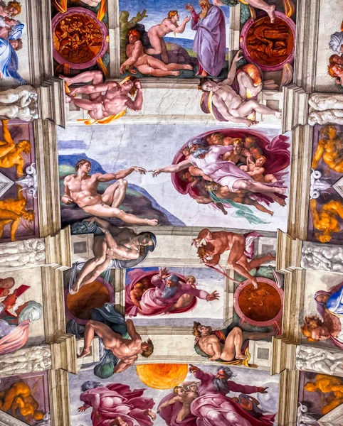 Città Del Vaticano Vaticano Maggio 2019 Soffitto Della Cappella Sistina — Foto Stock